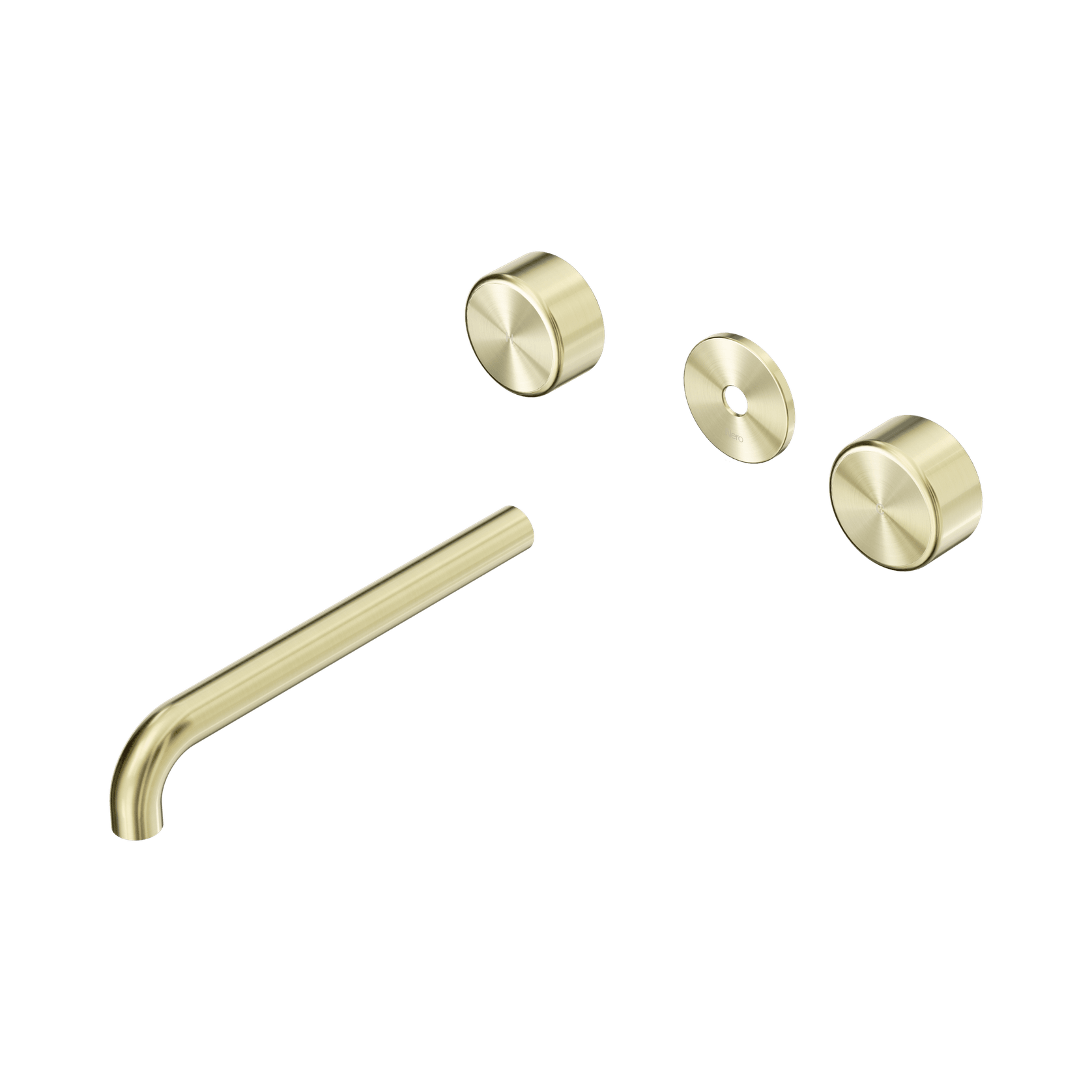 Serenity Wall Basin 220mm Spout + Metal Handle Brushed Gold gallery detail image