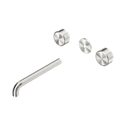 Serenity Wall Basin 220mm Spout + Metal Handle Brushed Nickel gallery detail image