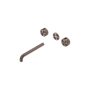 Serenity Wall Basin 220mm Spout + Metal Handle Brushed Bronze gallery detail image