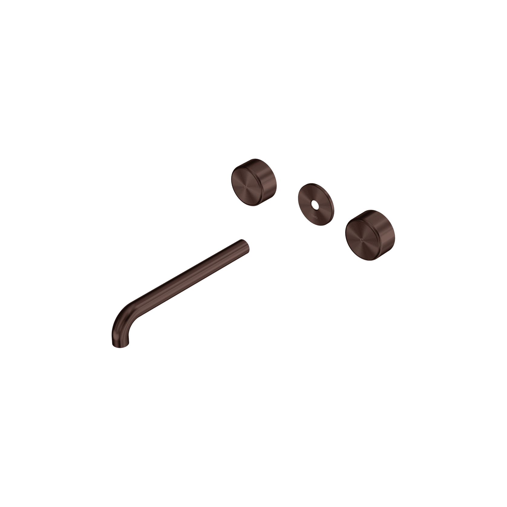Serenity Wall Basin Set 220mm Spout With Metal Handle Trim Kit Only Rome Bronze gallery detail image