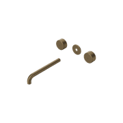 Serenity Wall Basin Set 220mm Spout With Metal Handle Trim Kit Only Tumbled Antique Brass gallery detail image