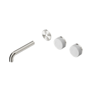 Serenity Wall Basin 160mm Offspout + Carrara Handle Brushed Nickel gallery detail image