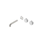 Serenity Wall Basin 160mm Offspout + Carrara Handle Brushed Nickel gallery detail image