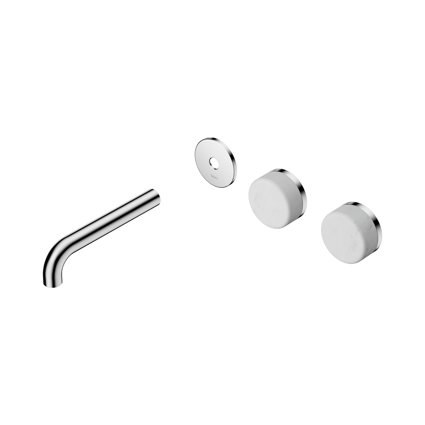 Serenity Wall Basin 160mm Offspout + Carrara Handle Chrome gallery detail image