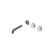 Serenity Wall Basin 160mm Offspout + Carrara Handle Gun Metal gallery detail image