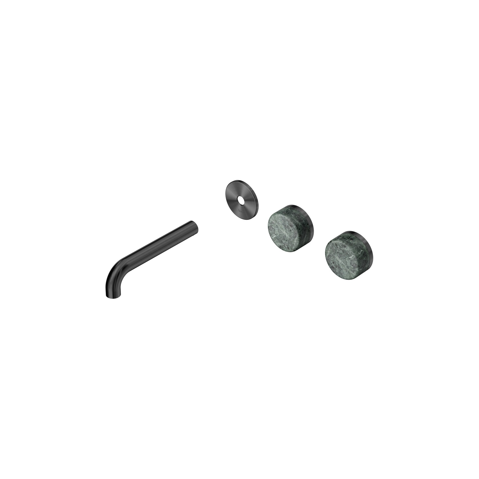 Serenity Wall Basin 160mm Offspout + Verde Alpi Handle Gun Metal gallery detail image