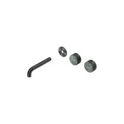 Serenity Wall Basin 160mm Offspout + Verde Alpi Handle Gun Metal gallery detail image
