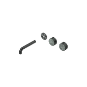 Serenity Wall Basin 160mm Offspout + Verde Alpi Handle Gun Metal gallery detail image