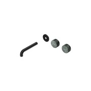 Serenity Wall Basin 160mm Offspout + Verde Alpi Handle Matte Black gallery detail image