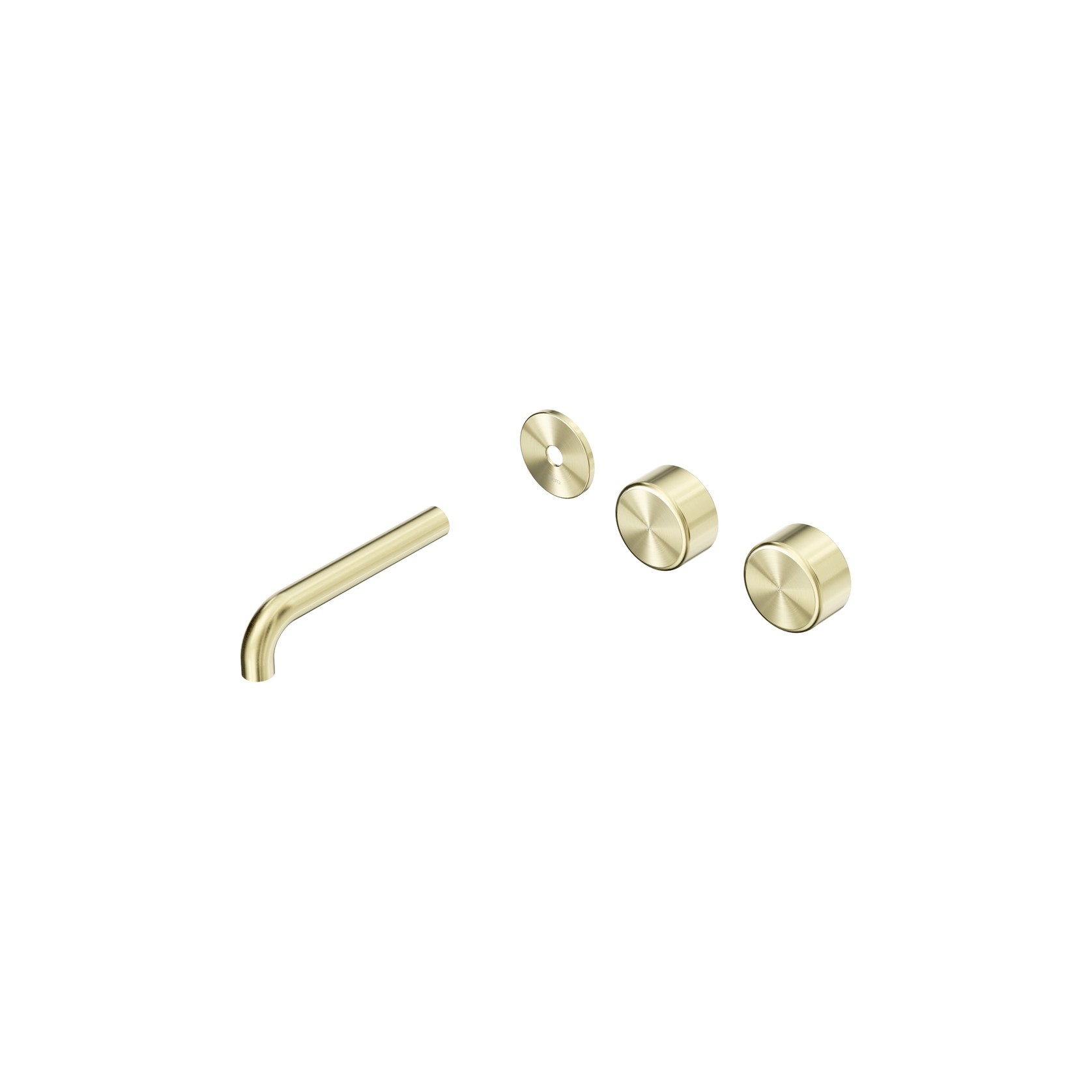 Serenity Wall Basin 160mm Offspout + Metal Handle Brushed Gold gallery detail image
