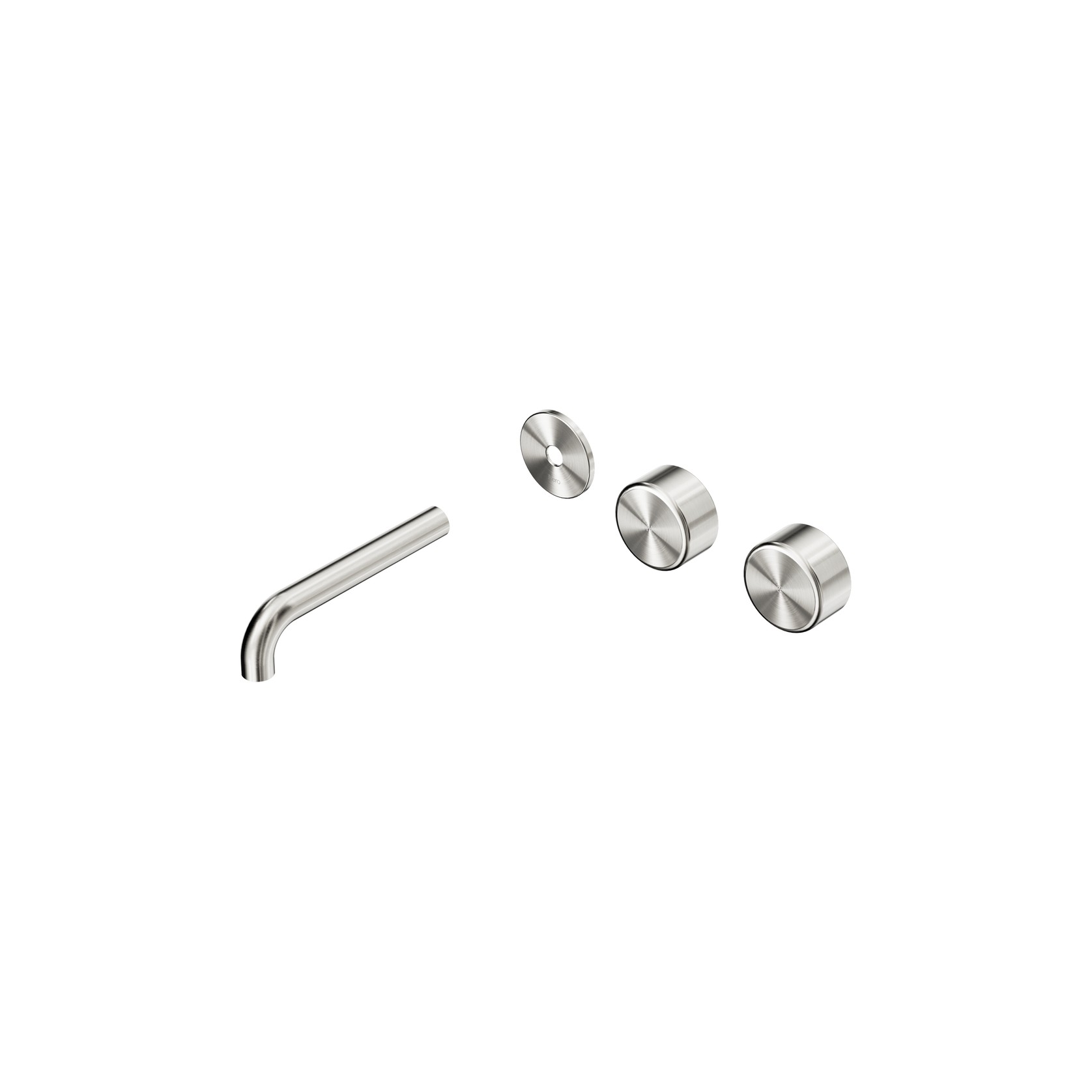 Serenity Wall Basin 160mm Offspout + Metal Handle Brushed Nickel gallery detail image