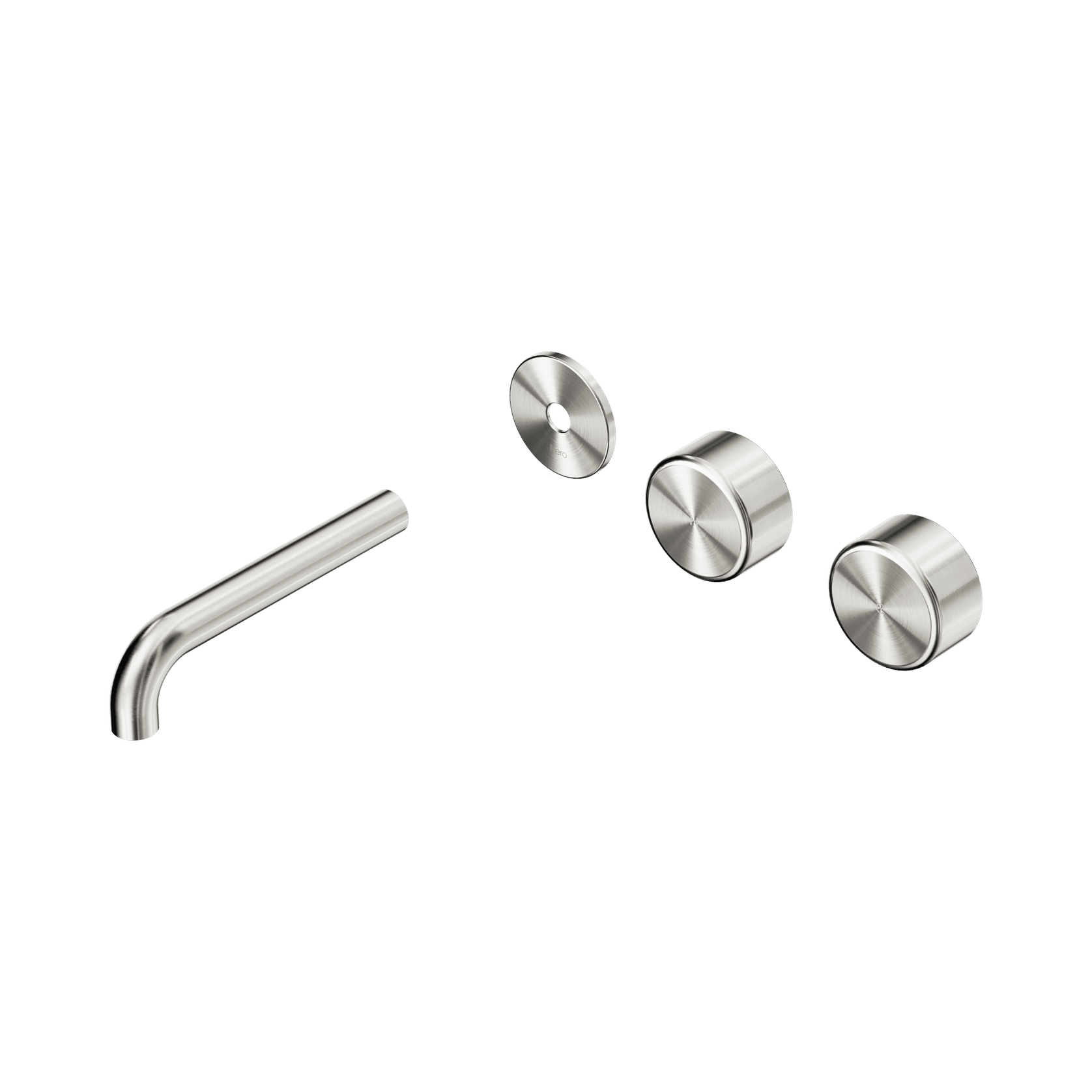 Serenity Wall Basin 160mm Offspout + Metal Handle Brushed Nickel gallery detail image