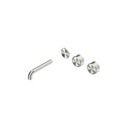 Serenity Wall Basin 160mm Offspout + Metal Handle Brushed Nickel gallery detail image
