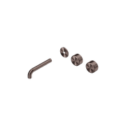 Serenity Wall Basin 160mm Offspout + Metal Handle Brushed Bronze gallery detail image