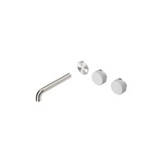 Serenity Wall Basin 185mm Offspout + Carrara Handle Brushed Nickel gallery detail image