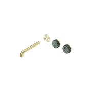 Serenity Wall Basin 185mm Offspout + Verde Alpi Handle Brushed Gold gallery detail image