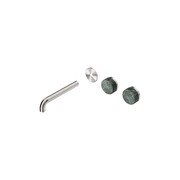 Serenity Wall Basin 185mm Offspout + Verde Alpi Handle Brushed Nickel gallery detail image