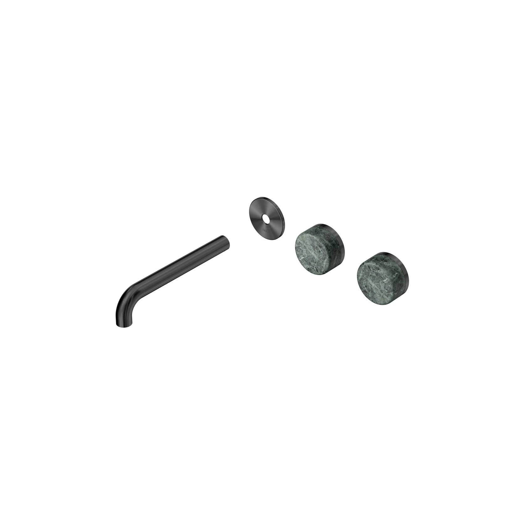 Serenity Wall Basin 185mm Offspout + Verde Alpi Handle Gun Metal gallery detail image