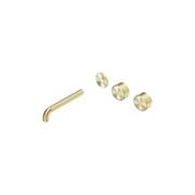 Serenity Wall Basin 185mm Offspout + Metal Handle Brushed Gold gallery detail image