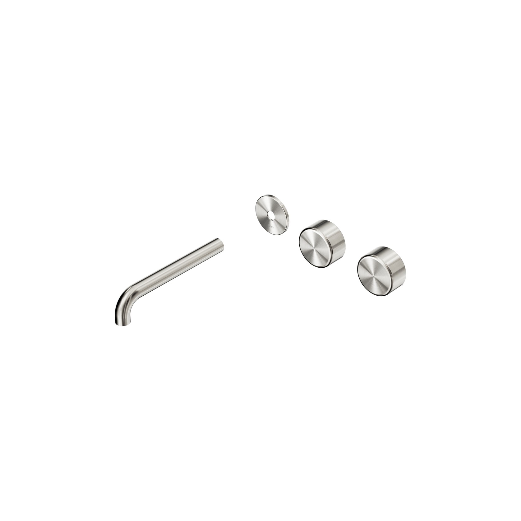 Serenity Wall Basin 185mm Offspout + Metal Handle Brushed Nickel gallery detail image