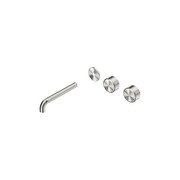 Serenity Wall Basin 185mm Offspout + Metal Handle Brushed Nickel gallery detail image