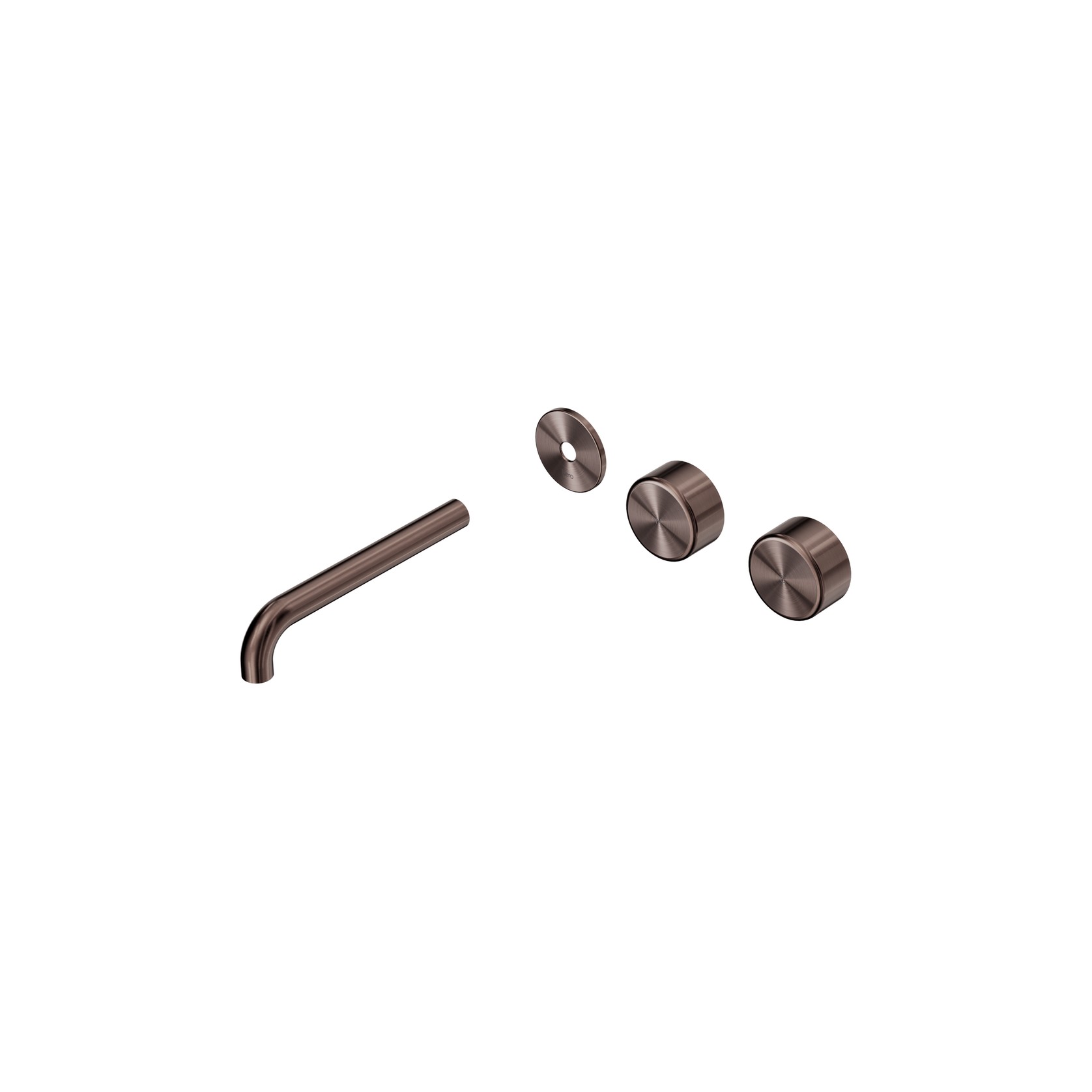 Serenity Wall Basin 185mm Offspout + Metal Handle Brushed Bronze gallery detail image