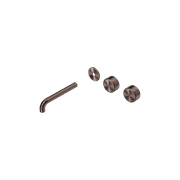 Serenity Wall Basin 185mm Offspout + Metal Handle Brushed Bronze gallery detail image