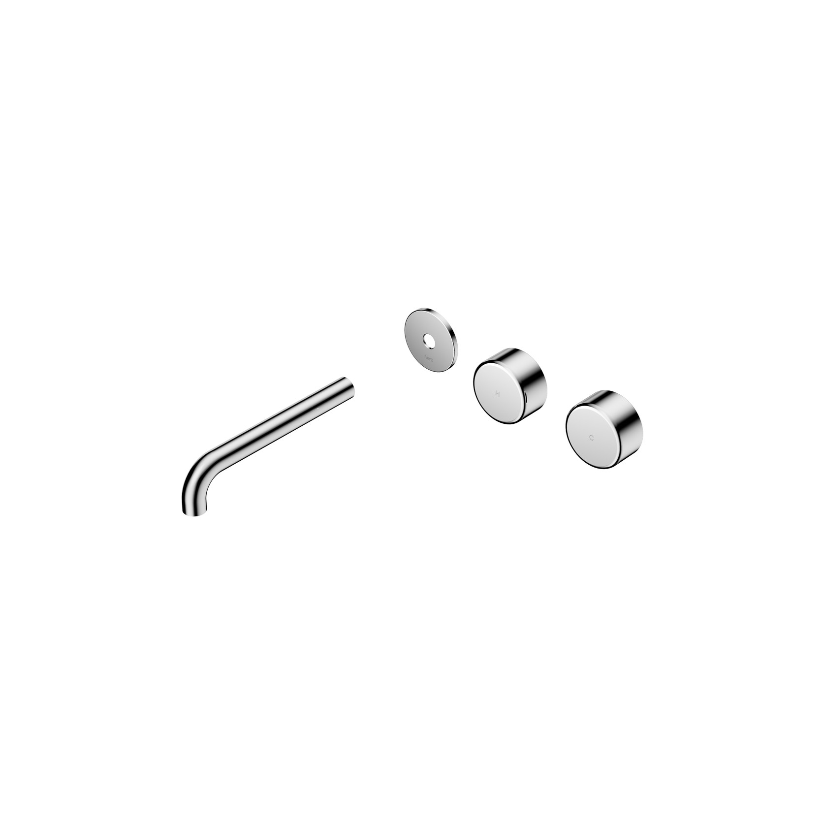 Serenity Wall Basin 185mm Offspout + Metal Handle Chrome gallery detail image