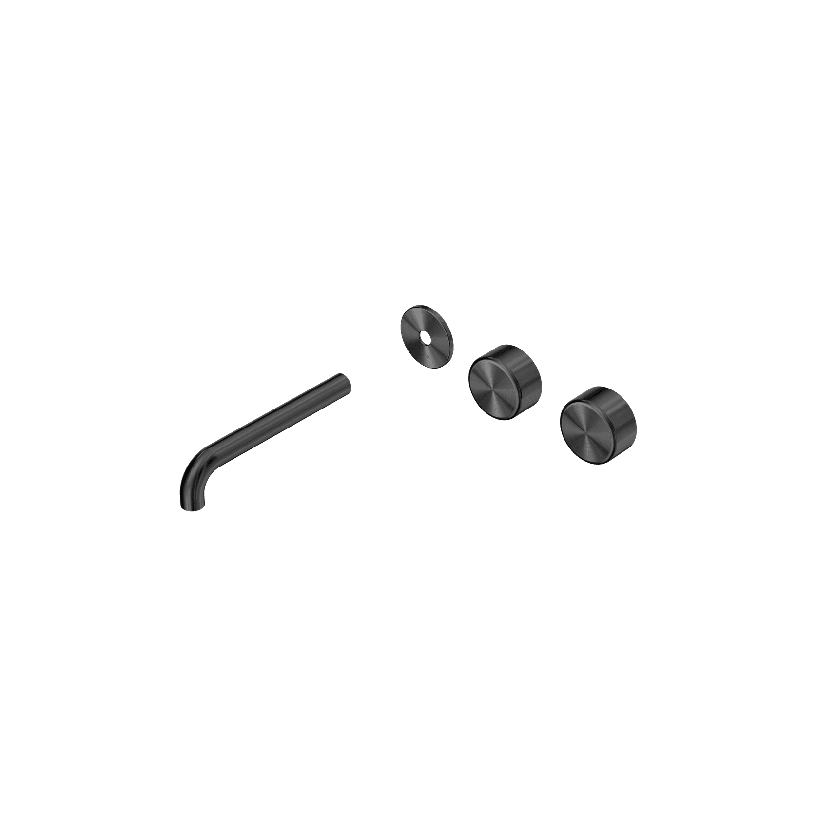 Serenity Wall Basin 185mm Offspout + Metal Handle Gun Metal gallery detail image