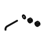 Serenity Wall Basin 185mm Offspout + Metal Handle Matte Black gallery detail image