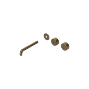 Serenity Wall Basin Set 185mm Offset Spout With Metal Handle Trim Kit Only Tumbled Antique Brass gallery detail image