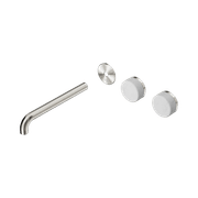 Serenity Wall Basin 220mm Offspout + Carrara Handle Brushed Nickel gallery detail image