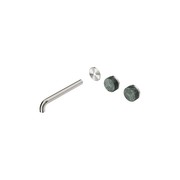 Serenity Wall Basin 220mm Offspout + Verde Alpi Handle Brushed Nickel gallery detail image