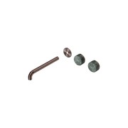 Serenity Wall Basin 220mm Offspout + Verde Alpi Handle Brushed Bronze gallery detail image