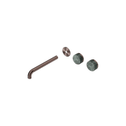 Serenity Wall Basin 220mm Offspout + Verde Alpi Handle Brushed Bronze gallery detail image