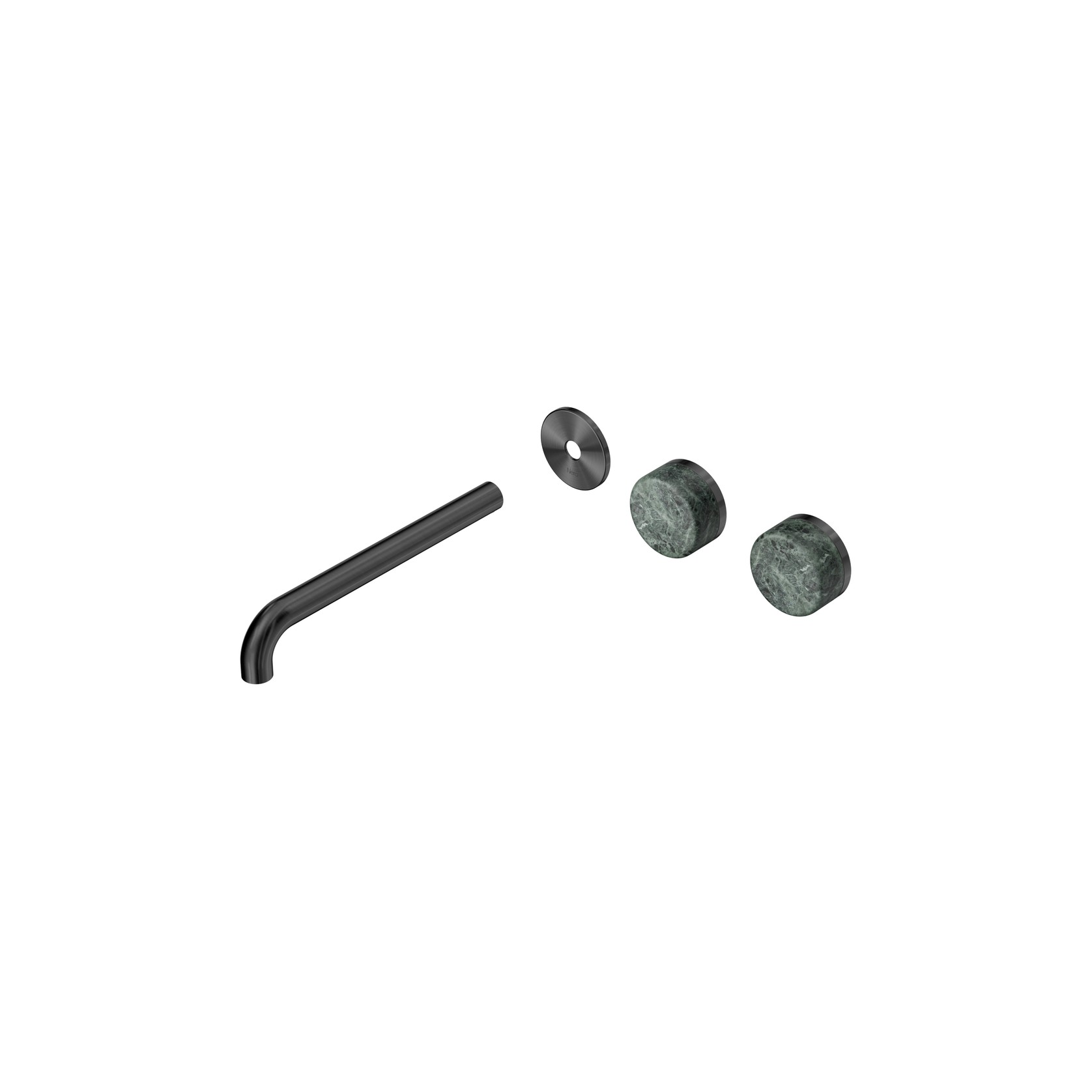 Serenity Wall Basin 220mm Offspout + Verde Alpi Handle Gun Metal gallery detail image