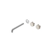 Serenity Wall Basin 220mm Offspout + Rome Travertine Handle Chrome gallery detail image