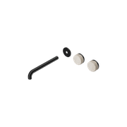 Serenity Wall Basin 220mm Offspout + Rome Travertine Handle Matte Black gallery detail image