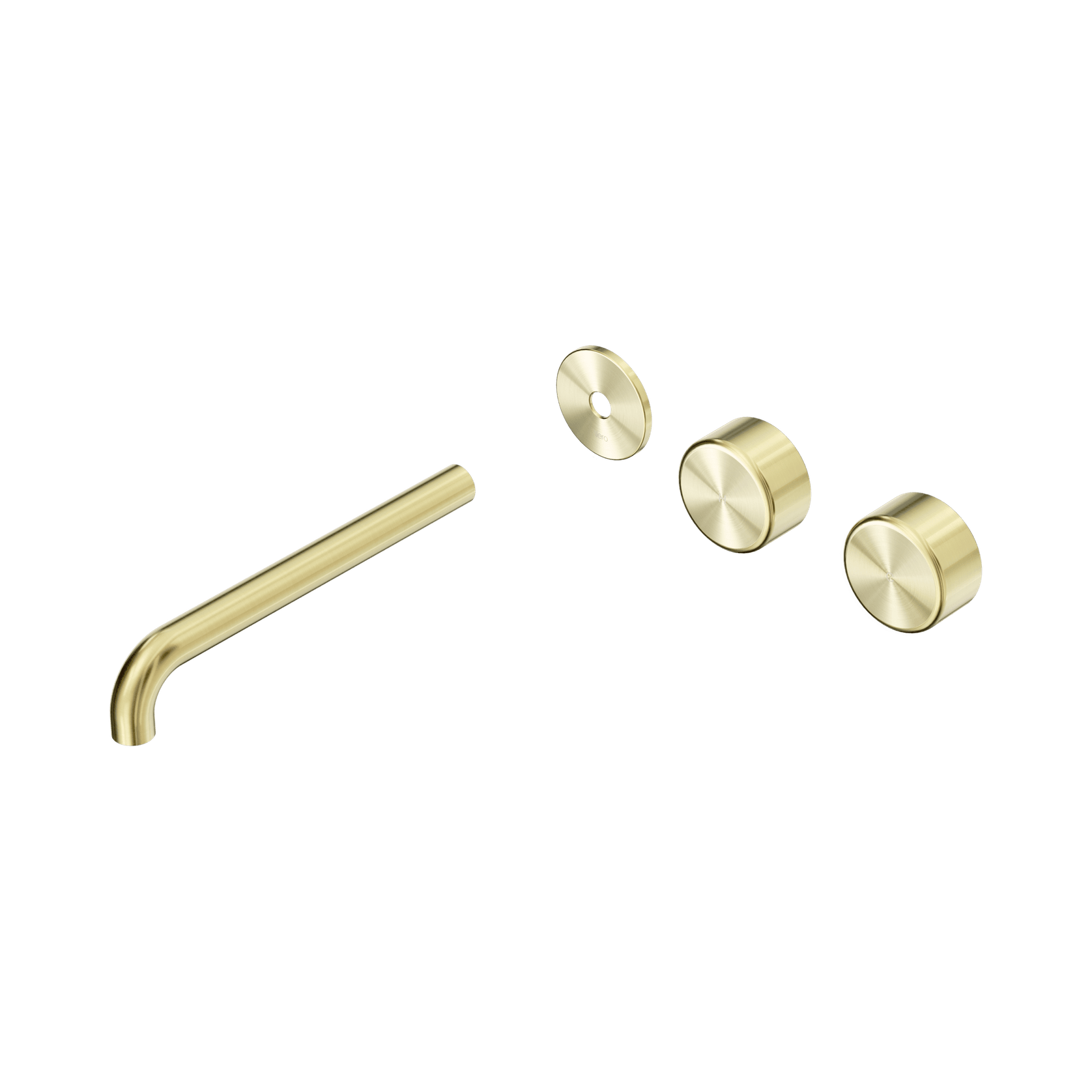 Serenity Wall Basin 220mm Offspout + Metal Handle Brushed Gold gallery detail image