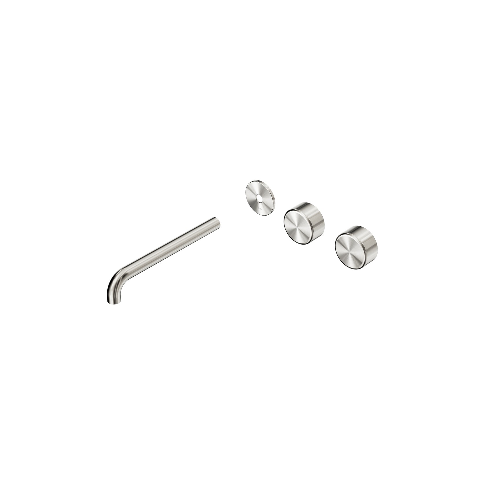 Serenity Wall Basin 220mm Offspout + Metal Handle Brushed Nickel gallery detail image