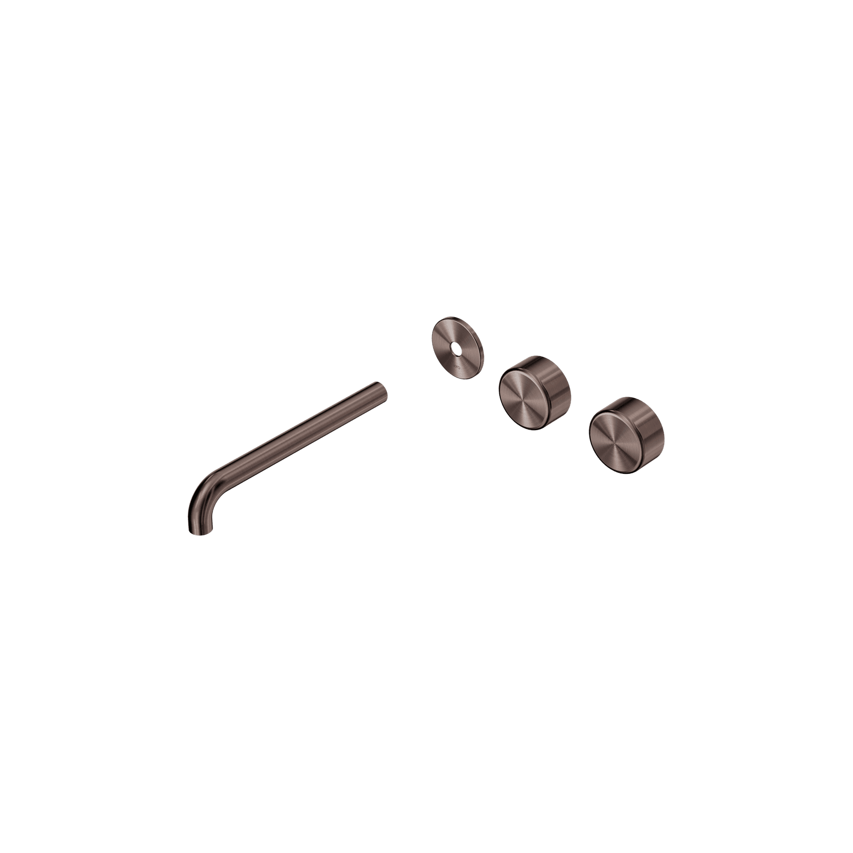 Serenity Wall Basin 220mm Offspout + Metal Handle Brushed Bronze gallery detail image