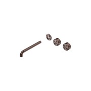 Serenity Wall Basin 220mm Offspout + Metal Handle Brushed Bronze gallery detail image