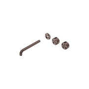 Serenity Wall Basin 220mm Offspout + Metal Handle Brushed Bronze gallery detail image