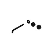 Serenity Wall Basin 220mm Offspout + Metal Handle Matte Black gallery detail image