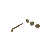 Serenity Wall Basin Set 220mm Offset Spout With Metal Handle Trim Kit Only Tumbled Antique Brass gallery detail image