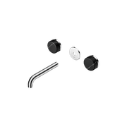 Serenity Wall Basin 160mm Spout + Marquina Black Handle Chrome gallery detail image