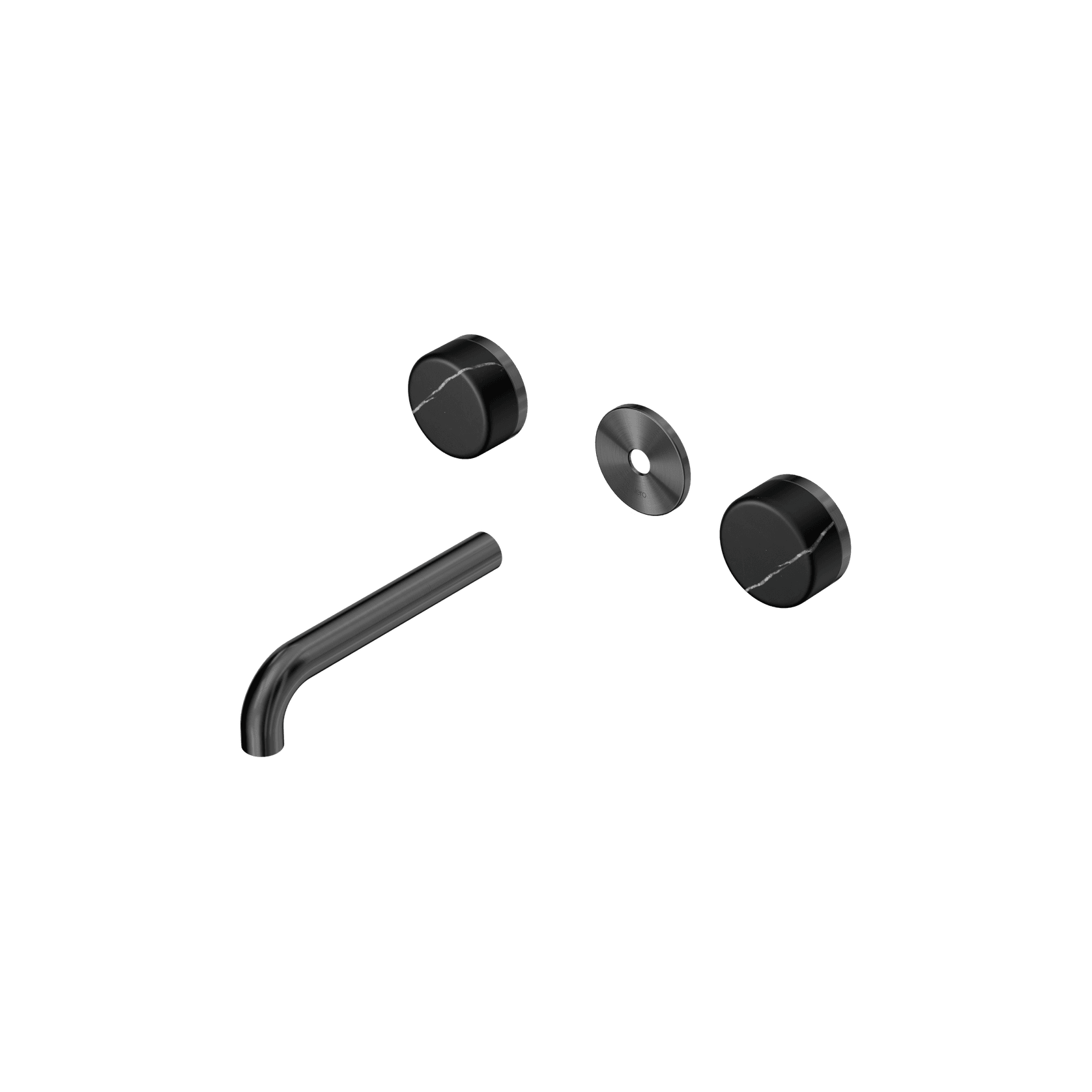 Serenity Wall Basin 160mm Spout + Marquina Black Handle Gun Metal gallery detail image