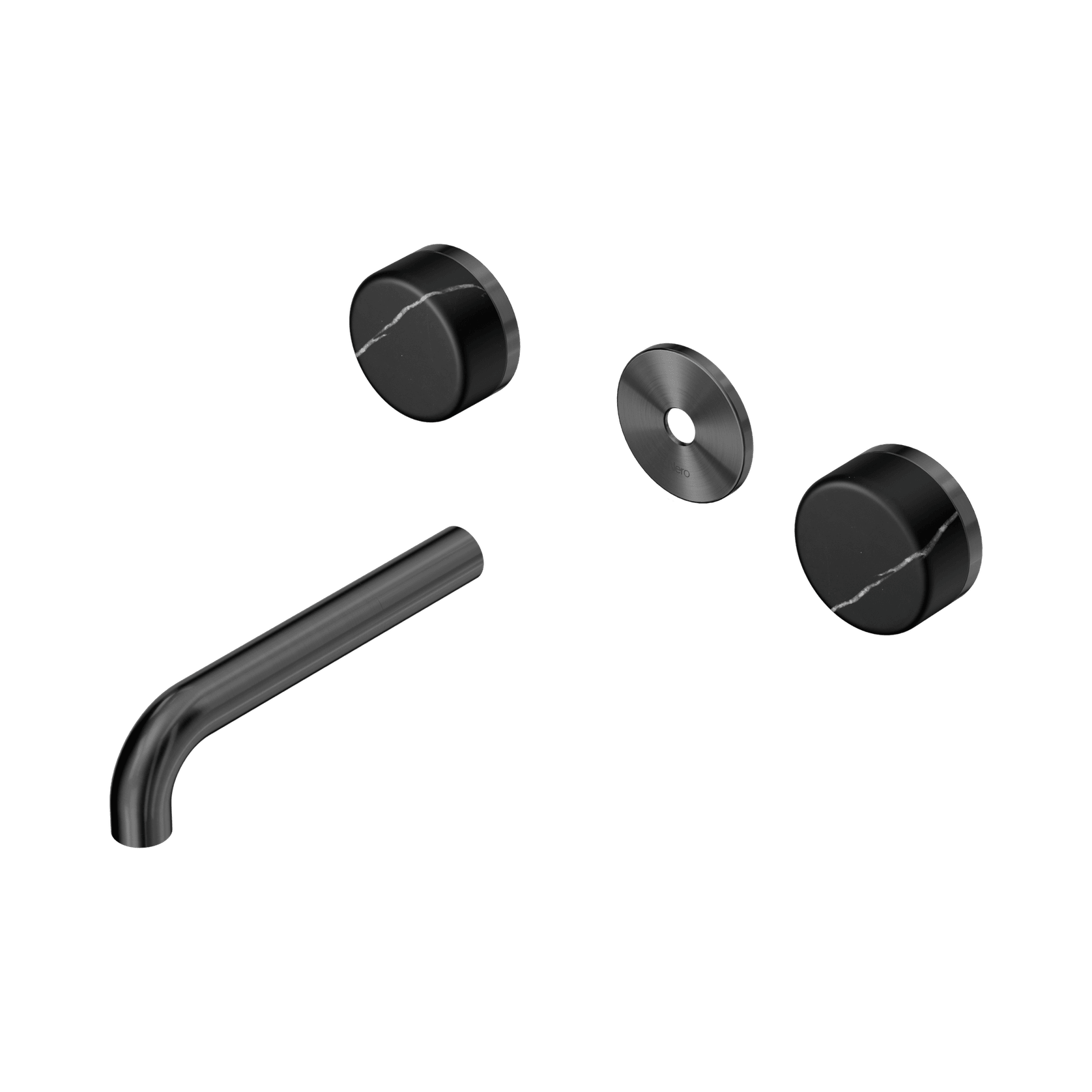Serenity Wall Basin 160mm Spout + Marquina Black Handle Gun Metal gallery detail image