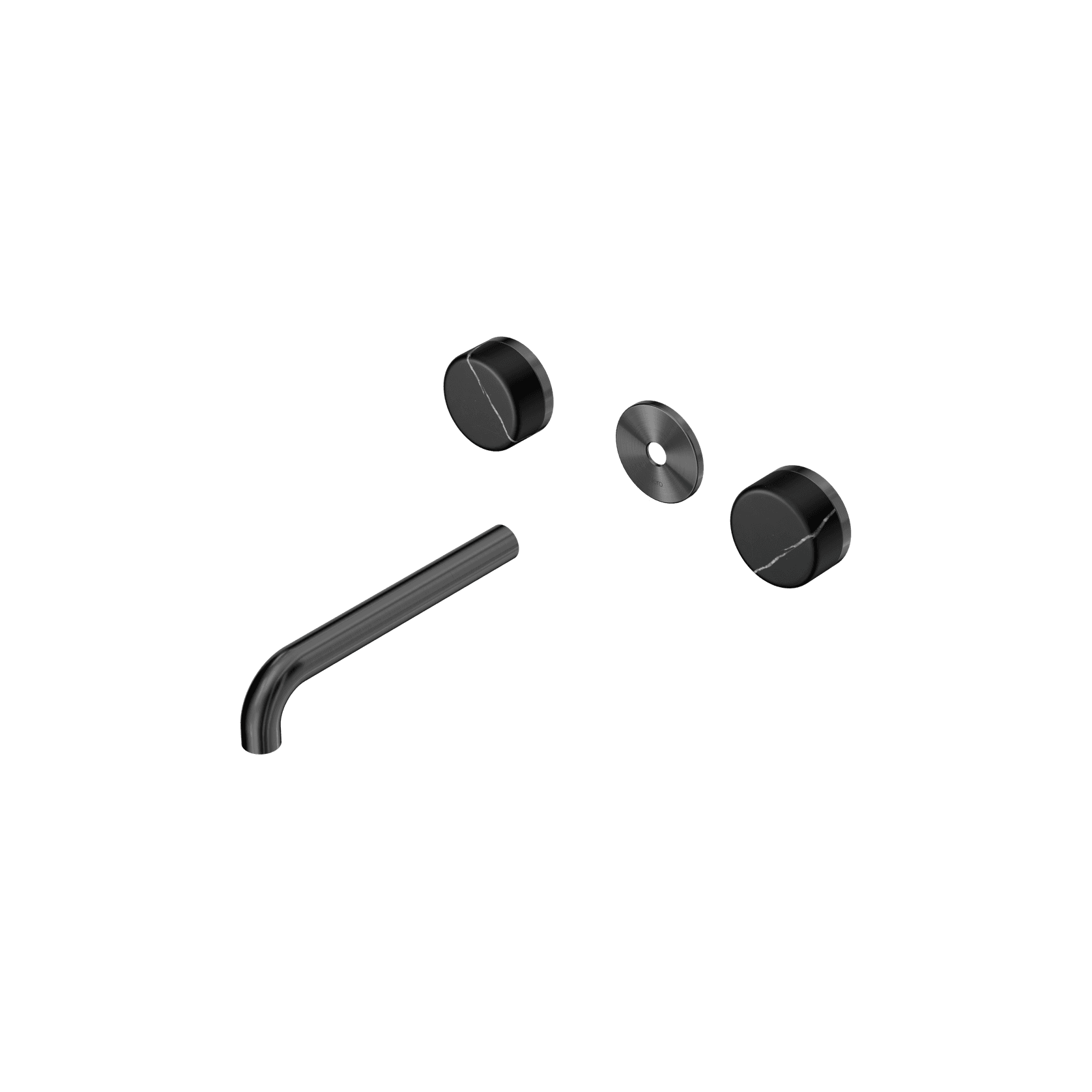 Serenity Wall Basin 185mm Spout + Marquina Black Handle Gun Metal gallery detail image