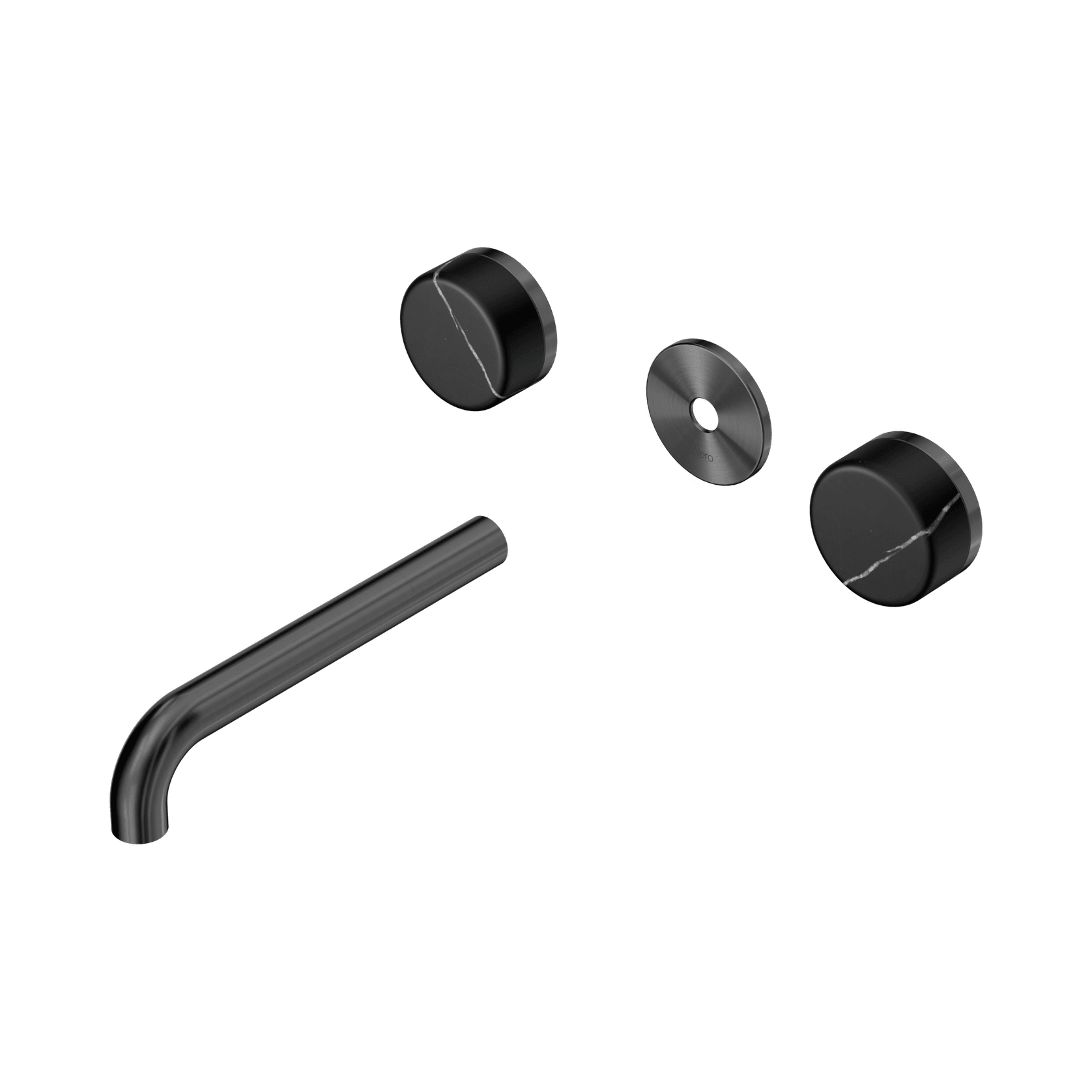 Serenity Wall Basin 185mm Spout + Marquina Black Handle Gun Metal gallery detail image